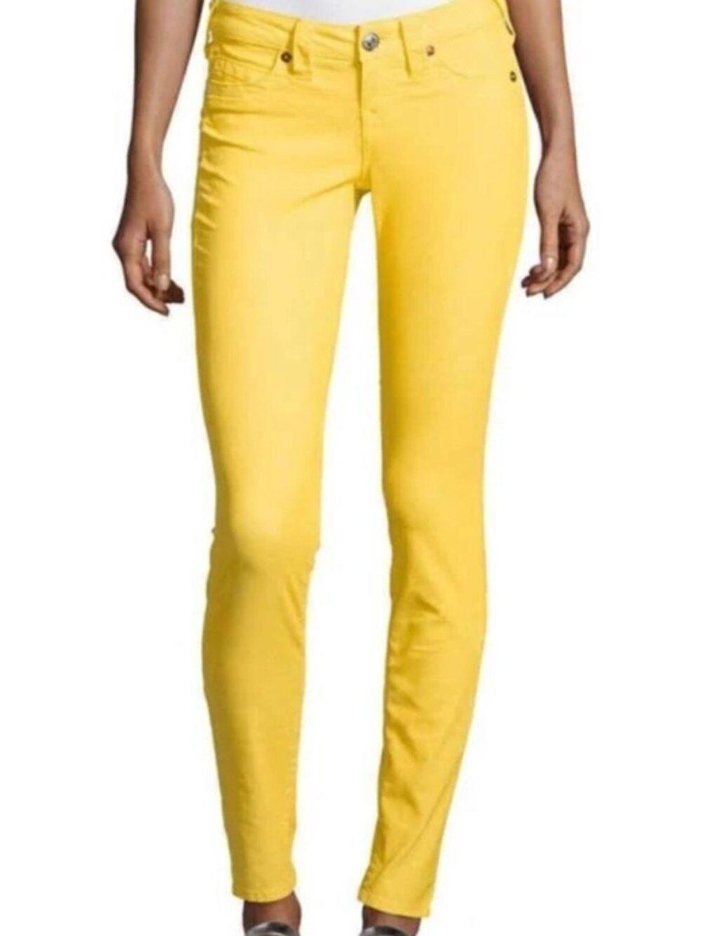 Crown & Ivy Yellow Skinny Jeans | Petite 8P | Gently Used